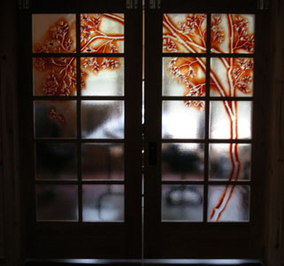 French doors at Aldo Leopold Legacy Center.